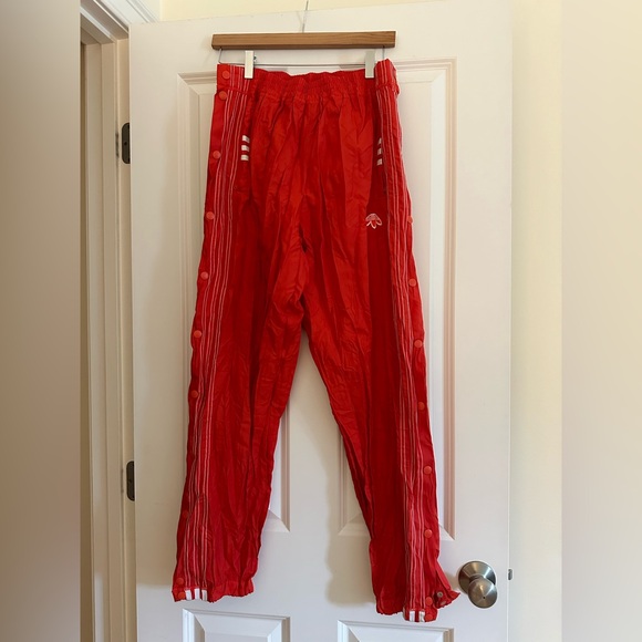 Adidas x Alexander Wang Orange Windbreaker Pants in Medium - Picture 3 of 5